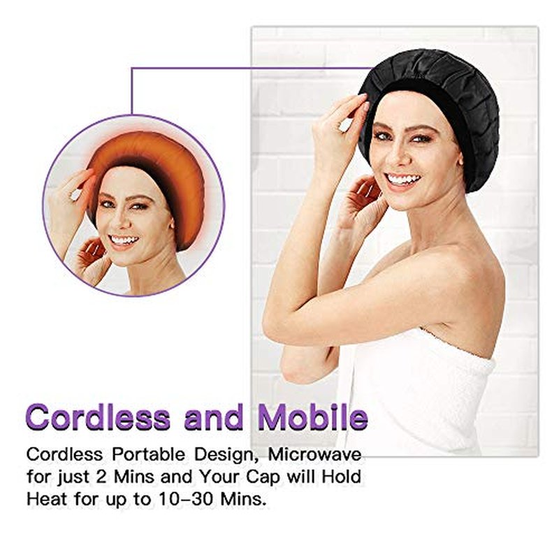 Cordless Flaxseed Deep Conditioning Heat Cap for Natural Hair