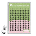 KEYYOU Fairy Lash Clusters 144Pcs D Curl Manga Lash Extension Eyelash Extension Wispy Natural Invisible Band Lash with Waterproof DIY Lash Extension at Home(Fairy-D-8-18MIX)