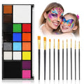 Face Paint Kit 18 Colors with 10 Brushes - Washable