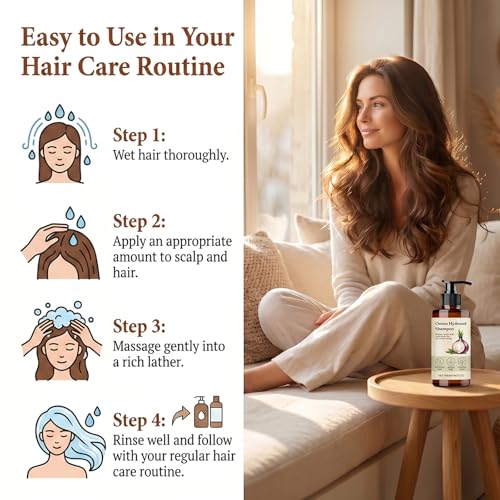 Onion Hydrosol Shampoo for Hair Growth with Rosemary & Biotin - 10oz
