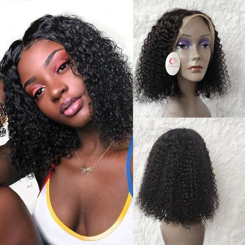 Kinky Curly Bob Lace Front Wig - 10 Inch 150% Density Human Hair