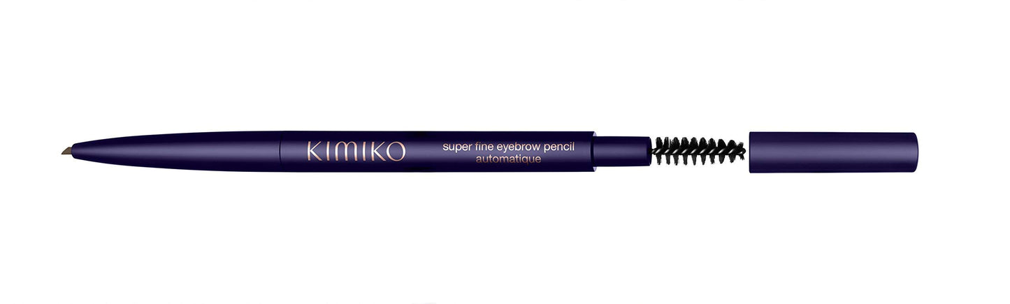 KIMIKO Fine Eyebrow Pencil Automatique - Coffee (Twist Up Pencil, Long Wear Formula, Comes with Covered Brush for Natural Looking Brows)