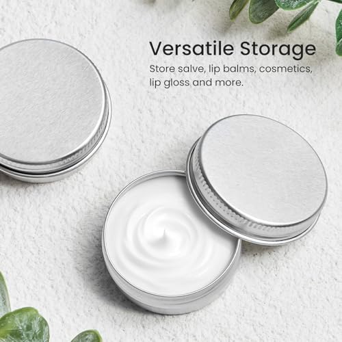 TUZAZO 12-Pack 0.5oz Aluminum Tin Containers with Lids & Labels - Cosmetic & Art Storage
