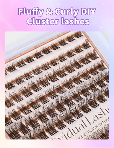 Brown Lash Clusters 144pc 8-16mm DIY Extensions