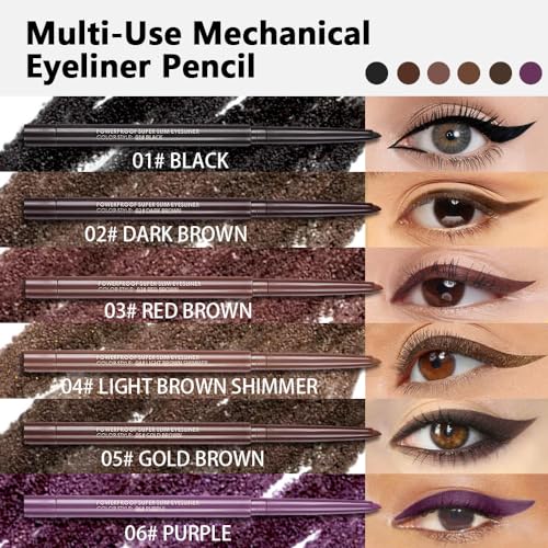 Kaely Shimmer Gel Eyeliner Pencil Set - Waterproof & Smudge Proof