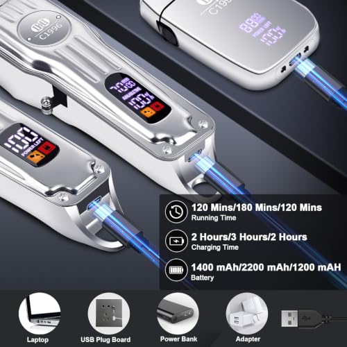 CIICII Men's Hair Clippers Set Cordless Barber Kit with Trimmer & Shaver