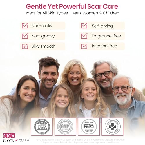 CICA Silicone Scar Cream ? New & Old Scar, Stretch Marks & PIH Appearance Improvement - Medical-Grade Silicone with TECA, PASSIOLINE, Hyaluronic Acid & Panthenol - Supports Wound Healing - 50 ml
