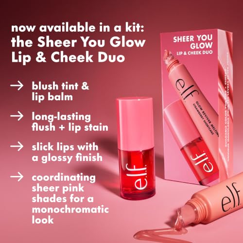 e.l.f. Glow Reviver Melting Lip Balm Tinted Strawberry Shortcake 0.52oz