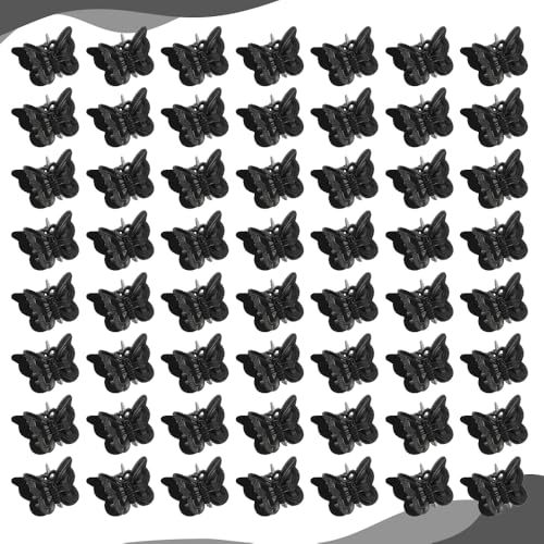 60PCS Mini Black Butterfly Hair Clips with Storage Box - Y2K Accessories