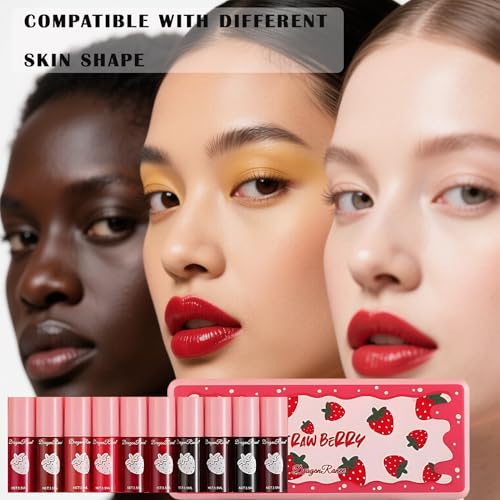 10-Color Hydrating Lip Tint & Cheek Stain Set