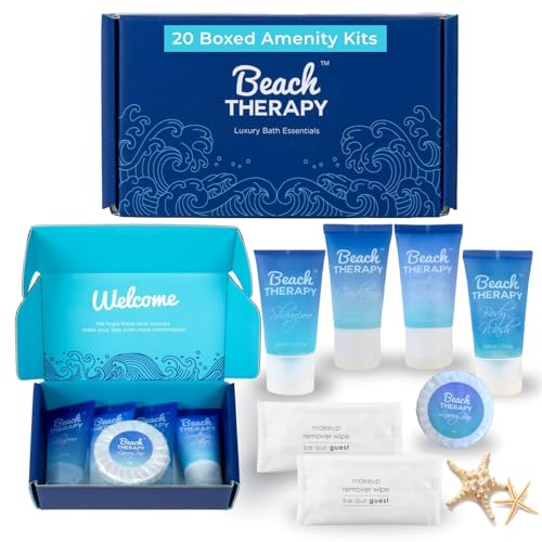 Beach Therapy Hotel Amenity Kit Box - 20 Guest Toiletry Sets
