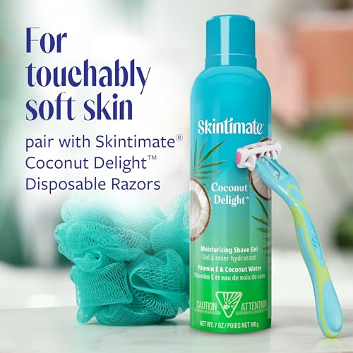 Skintimate Coconut Delight Shave Gel for Women, 3 Pack | Shaving