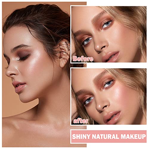 Face Shimmer Highlighter Palette 1oz - Pearl White & Fairy Pink