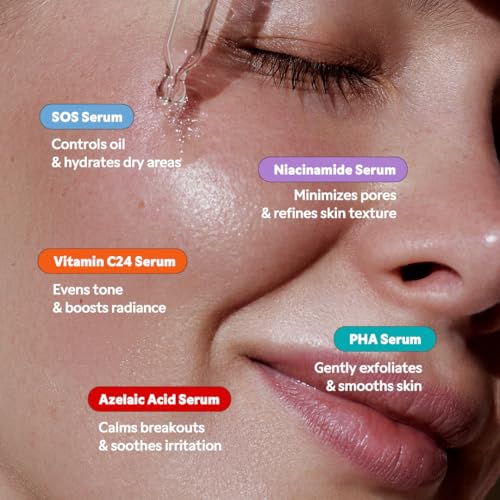 TIRTIR 5 Actives Power Serums Kit ? Korean Skin Care Set with Vitamin C, Niacinamide, Azelaic & Hyaluronic Acid, Hydrating Serum, Radiance Boost, Nourishment, Travel Essentials, Skincare Gift