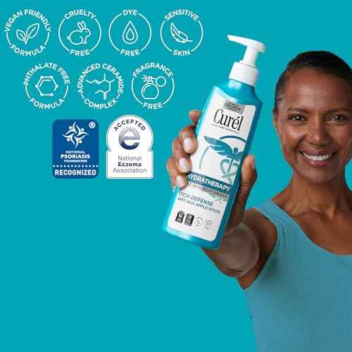 Curel Hydra Therapy In Shower Lotion, Itch Defense Body Moisturizer with Advanced Ceramide Complex, Vitamin E, & Oatmeal Extract, 12 Oz, Pack of 2