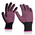 Heat Resistant Styling Gloves – 482°F Silicone Grip, 2 Pack Rose Red