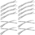 Rhinestone Bobby Pins Silver 12 Pack Decorative Hair Clips