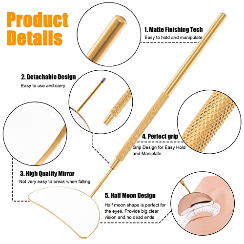 Large Half Moon Eyelash Extension Mirror - Professional Lash Inspection Tool