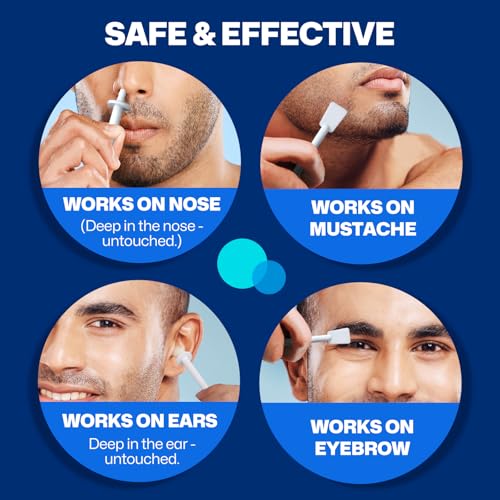 Nose & Ear Waxing Sticks?Professional Nasal Hair Removal 60 Precision Applicators for Pain-Free Waxing at Home. Say Goodbye to Plucking! (Wax refills & wipes sold separately.)