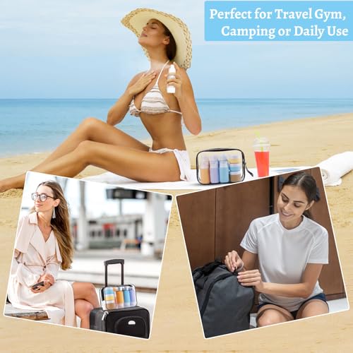 Silicone Travel Bottle Kit, 25-Piece TSA Approved Toiletry Set