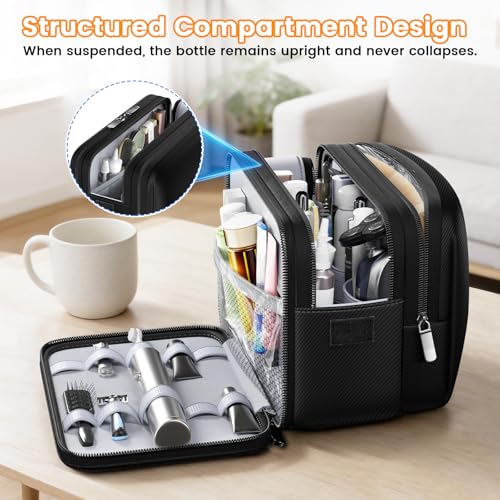 Waterproof Travel Toiletry Bag with Hanging Hook - Organizer for Men & Women