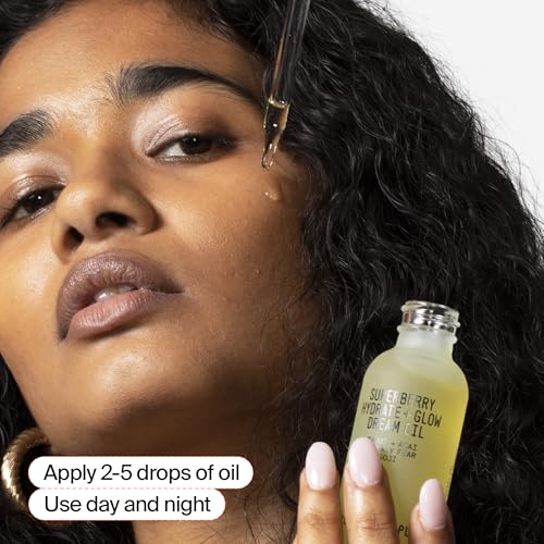 Youth To The People Superberry Hydrate + Glow Dream Face Oil - Revives Dull + Dry Skin, Boosts Radiance, Hydrating, Ultra-Lightweight Formula, Vitamin C, Squalane, Omega Oils, Vegan - 1 fl oz