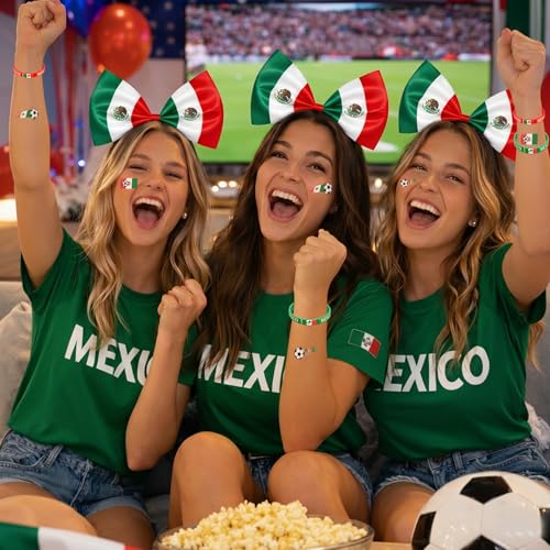 Soccer Fan Accessories Kit - Headband, Wristbands & Tattoos