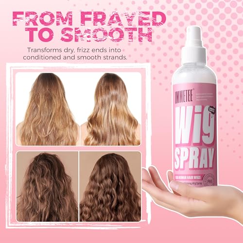 immetee Leave-In Conditioner Spray for Human Wigs, 8.4 fl oz