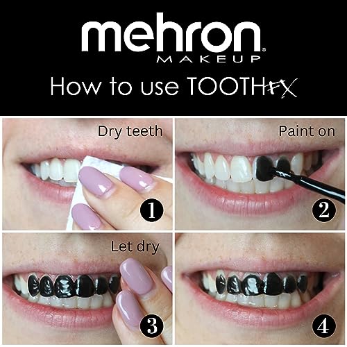 Mehron Tooth FX Black Temporary Tooth Paint for Halloween