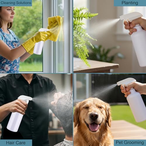 Spray Bottle 16.9oz Adjustable Mist & Stream Leakproof