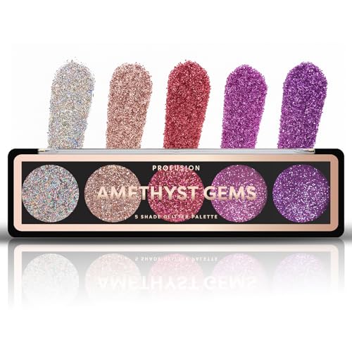 Profusion Amethyst Gems 5-Shade Glitter Eyeshadow Palette
