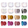 MelodySusie 16Pcs Chrome Nail Powder Kit for Gel Nails - 40 Color Variants