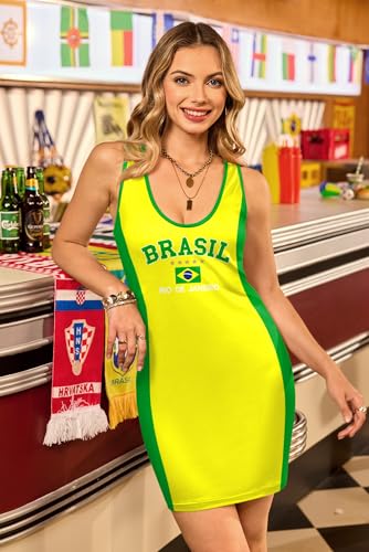 Women's Soccer Sleeveless Mini Tank Dress