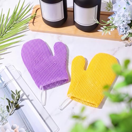 Karenhi Honeycomb Exfoliating Gloves - 2 Pack Bath Mitts
