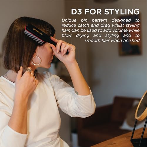 Denman D3 Curl Definer Brush for Curly Hair – 7 Row Detangling