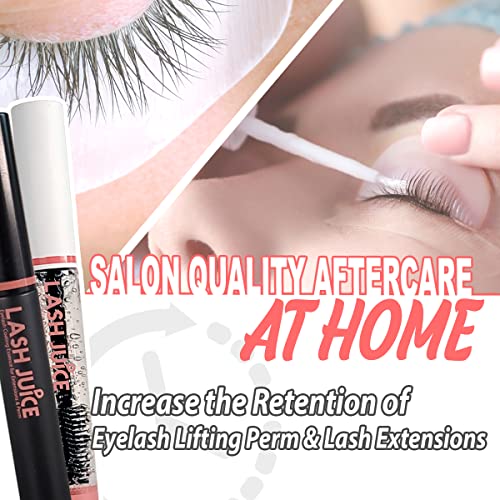 Lash Juice by Amber Lash, 3-in-1 Coating Essence and sealant for Eyelashes with Extensions and or Lift Perm, Protect and Nourish to Promote Healthy Eyelash 10ml / 0.34 fl oz Total(Double Take)