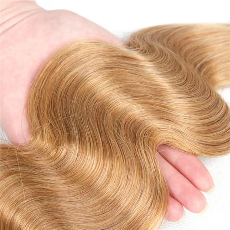 Honey Blonde Body Wave Human Hair 3 Bundles - 10 12 14 inch
