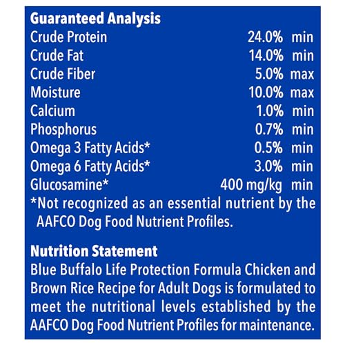 Blue Buffalo Life Protection Formula Adult Dry Dog Food, Helps Build and Maintain Strong Muscles, Made with Natural Ingredients, Chicken & Brown Rice Recipe, 30-lb. Bag