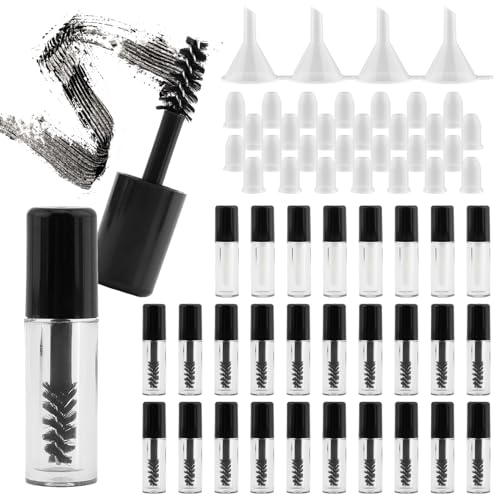28 Empty Mascara Tubes with Eyelash Wand & Funnels