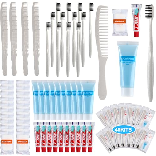 48 Piece Hygiene Kit Bulk - Travel Toiletry Sets