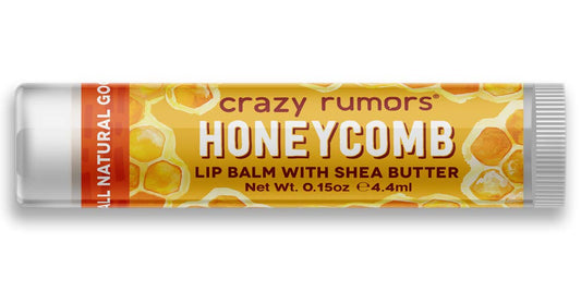 Crazy Rumors Honeycomb Lip Balm. 100% Natural, Vegan, Plant-Based, Made in USA (1-Pack)