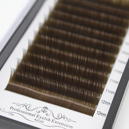C Curl 0.10mm False Lashes 11mm Dark Brown Individual Lashes