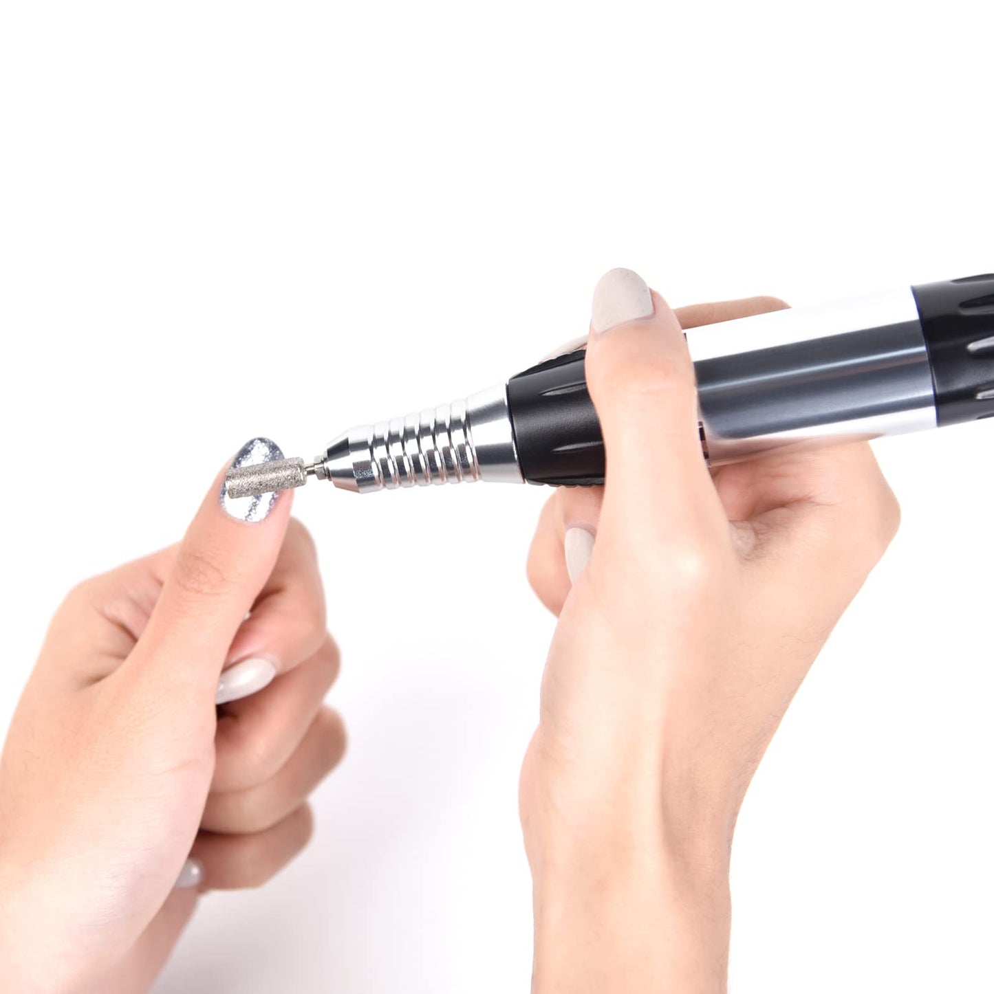 Rolabling Nail Drill Handpiece Electric Nail Drill Handle Machine Replacement Nail Polishing Pen Portable Manicure Pedicure Tool (Pink)