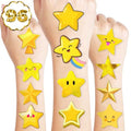 100 PCS Gold Star Temporary Tattoos - Waterproof & Skin-Safe