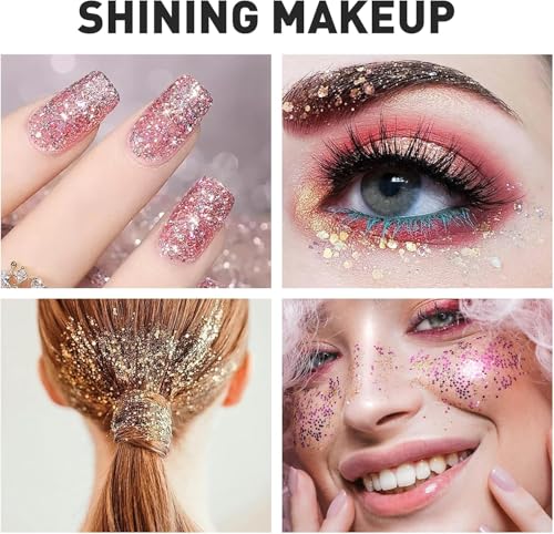 40-Color Body Glitter Set with Glow-in-Dark & Patriotic Shades