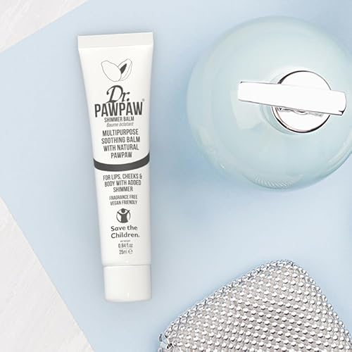Dr.PAWPAW Shimmer, Multi-Purpose Natural No Fragrance Balm for Hydrating Lips, Skin, Hair, Cuticles, Nails & Beauty Finishing (3 x 25 ml)