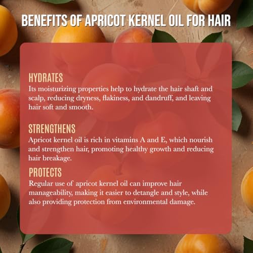 Organic Apricot Kernel Oil MOISTURIZER - in Large 4 oz Dark Glass Bottle with Dropper 100% Pure and Unrefined | an Essential Aromatherapy Skin Massage Oil for Body Hands & Feet