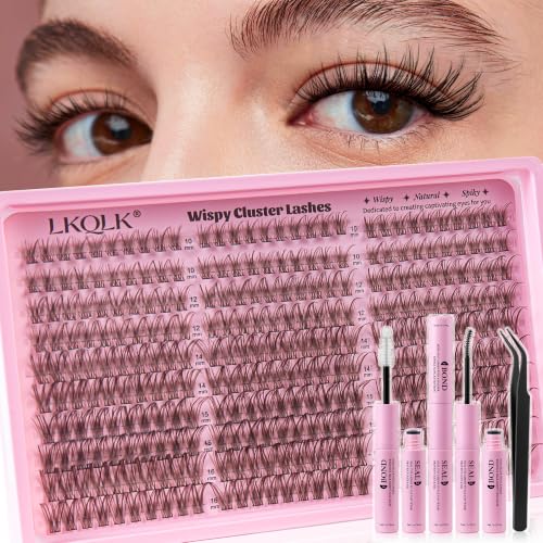 Wispy Eyelash Clusters Kit - 300pcs C Curl Individual Lashes