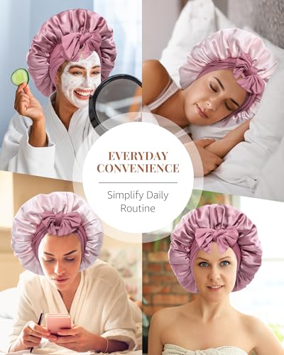 100% Mulberry Silk Bonnet for Sleeping | 2-Layer Hair Wrap