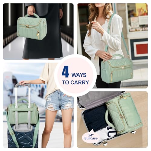 GR69N Travel Toiletry Bag Large Makeup Organizer Green